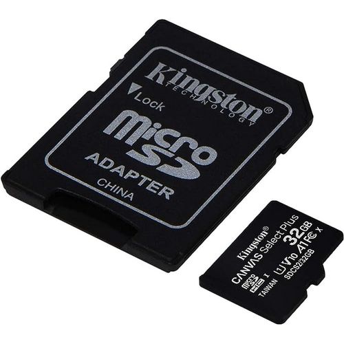 Kingston Canvas Select Plus microSD Card SDCS2/32 GB Class 10 (SD Adapter Included)