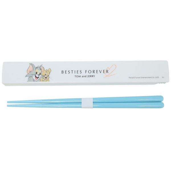 Tom and Jerry [Chopstick Set] Antibacterial Chopsticks & Chopstick Case, Sliding/Up, New Entrance School, Warner Bros