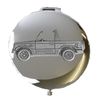 refA33 Mits Pajero Shogun 3D Pewter Effect Car Vehicle on a Round Shape Compact Mirror