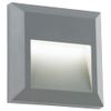 2 Pack Square Pathway Guide Light - Indirect 1.1W Warm White LED Module - Integrated Control Gear - Gray ABS Plastic & Clear Polycarbonate - IP65 Rated - Wall Mounted Guide Downlight