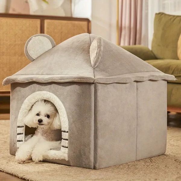 Enclosed cat kennel small dogs pet dog kennel fall and winter warm removable was