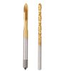 M2x0.4 Spiral Point Thread Tap with 1.6mm Twist Drill Bit Set,Metric Titanium Plated HSS 6542,High Precision Machine Threading Tool