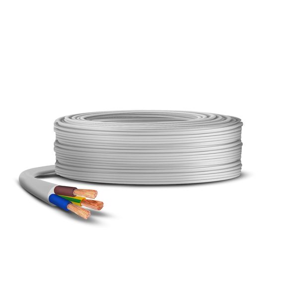 Primes DIY 3 Core Round White Flex Flexible Cable, stranded electrical copper wire, Insulated Flexible PVC Wire, Stranded Wire High Temperature Resistance, 3182Y BASEC Approved 1.5mm(4 Meter)