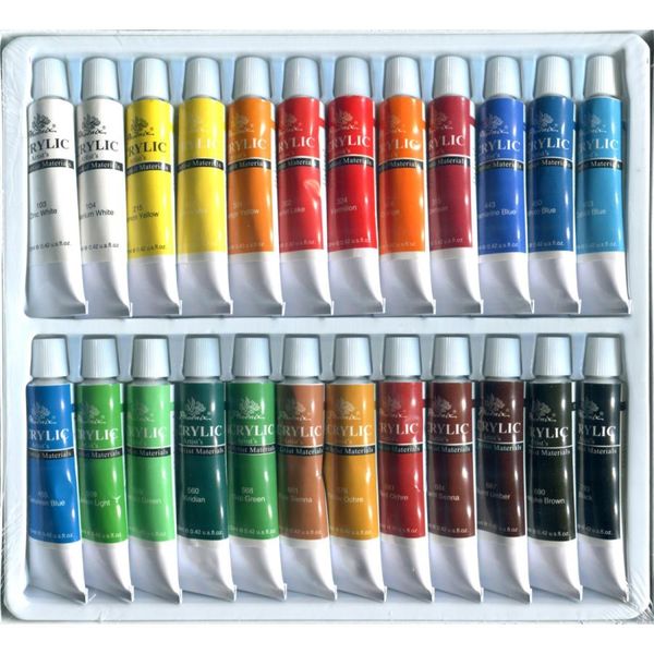 Art supplies 24-color acrylic paint set 12ml x 24 colors