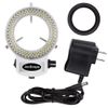 144 LED Intensity-Adjustable Ring Light for Stereo Microscopes with White Housing
