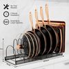 Pot Rack Organizer Expandable Pot And Pan Organizer w/12 Adjustable Compartments