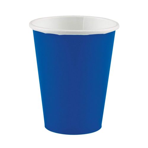 Amscan Party Supplies Premium Paper Cups, Bright Royal Blue, 9 oz, 8ct