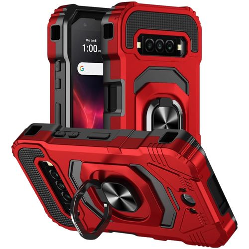 Rome Tech Designed for Kyocera Duraforce Pro 3 E7200 (2023) Phone case with Kickstand - Heavy Duty Armor Cover with Kickstand - Military Grade Duraforce Pro 3 E7200 Case - Red