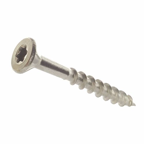#8 x 1-1/4" Bugle Head Deck Screws, Star Drive, Stainless Steel 305, Partial Thread, Bright Finish, Type 17 Point, Quantity 100 by Fastenere