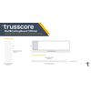 Trusscore Wall&CeilingBoard, 16" Wide Panel - Sample (White)