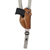 Barsony Saddle Tan Leather Vertical Shoulder Holster for Kimber Micro 9mm Right