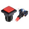 uxcell Game Push Button 34x34 Square 12V LED Illuminated Push Button Switch with Micro Switch for Arcade Video Games Red 2pcs