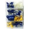 112 Piece Electrical Connector Kit & Case Butt Ring Spade Terminals Cable Clamps