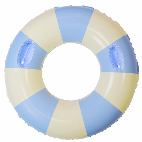 Siyzda Swim Ring for Adults, Cute Blue, 31.5 inches (80 cm), Diameter 31.5 inches (80 cm), Summer Vacation, Water Play, Sea, Beach, Swimming Pool, Outdoor, Sea, Summer Day, Popular, Strong Buoyancy Float