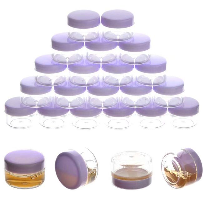 ZEJIA 3 Gram Sample Containers with Lids, 50 Count Tiny Sample Jars, 3ML  Makeup Cosmetic Containers for Lip Balms, Lotion, Powder, Beauty