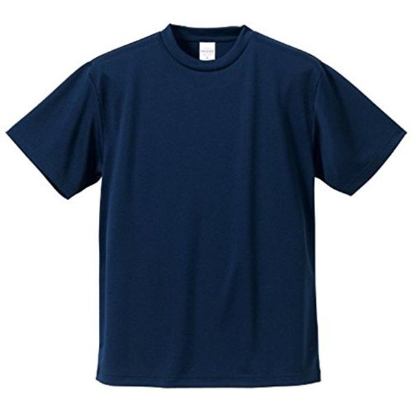 Daily Necessities Short Sleeve T-shirt, Related Products, UV Protection, Sweat Absorbent, Quick-drying, Dry T-shirt, CB5900, Navy, L [Set of 5]