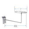 SSWBasics Retail Hat Display for Slatwall - Chrome Slatwall Hat Display, 8-5/8"
