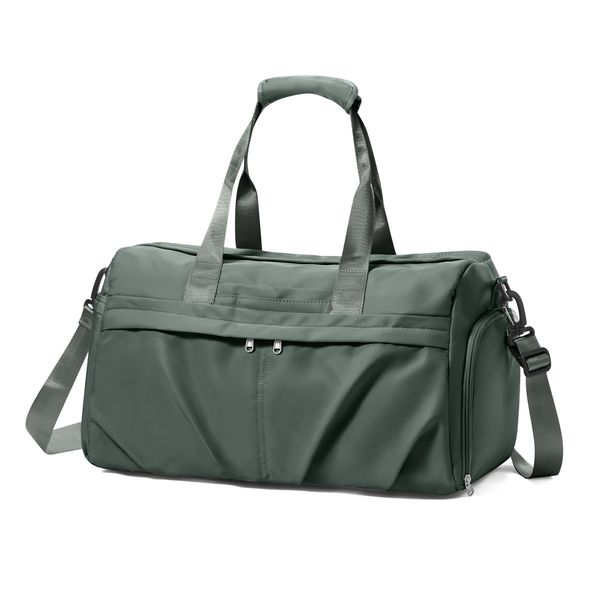 Sports Gym Bag Duffle Bag Gym Bag Womens Mens with Shoes Compartment and Dry Wet Separated, Weekend Travel Bag Overnight Bag for Women, Waterproof Holdall Hospital Bag for Swimming,Army Green