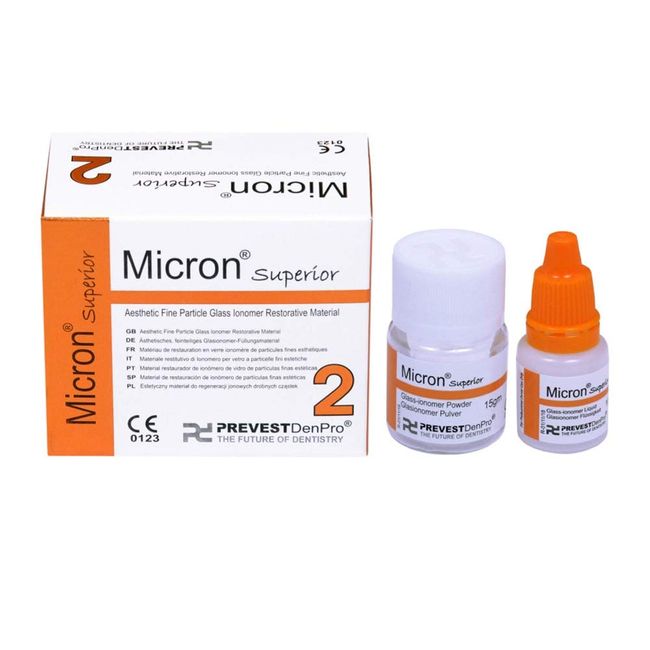 Micron Superior 2 FINE Particle Glass IONOMER FILLINGS Crowns Cement, Restorative Material