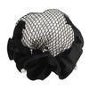 Bun Cover Chignon with Net Satin Pearl Young Look Elegant Black
