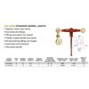 5/16", 3/8" Ratchet Load Binder w/ Eye, Grab Hook 7,300 lbs Cargo Control