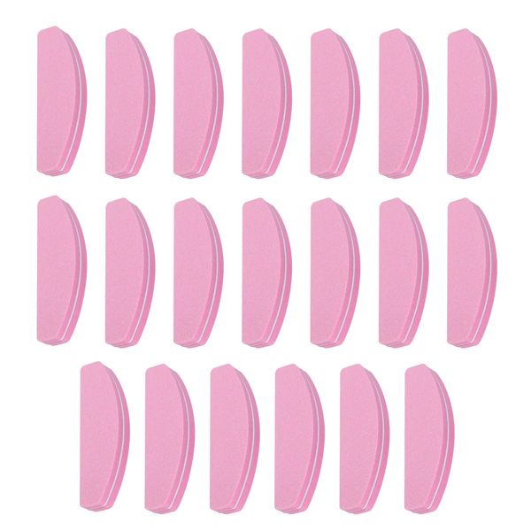 sourcing map 20pcs Mini Nail Buffers, 100/180 Grit Nail Sanding Block, Bulk Nail Buffing Polishing Blocks Professional Nail Polisher Set for Acrylic and Natural Nails, Pink