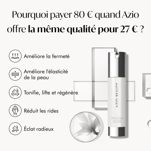 Azio Beauty Intense Firming Face Serum 50ml – an ultra-lightweight, luxurious formula to Firm, Tone and Lift Skin while Reducing the Appearance of Fine Lines and Wrinkles