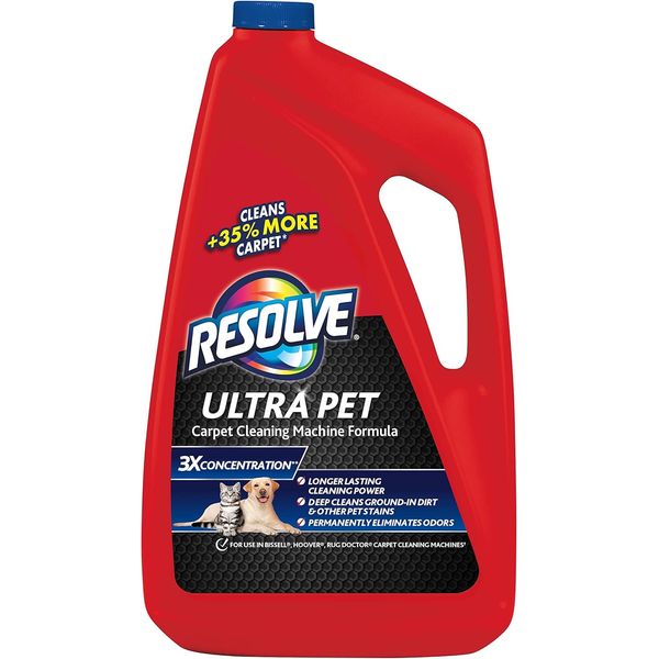 Ultra Pet Steam Carpet Cleaner Solution Shampoo, 3X Concentrate, Safe for Bissel