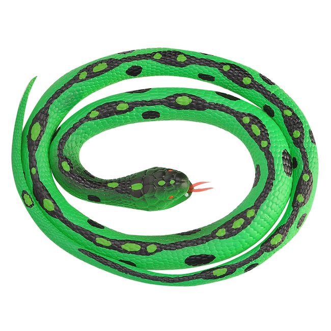 Wild Republic Garter Rubber Snake Toy, Gifts for Kids, Educational Toys, 46", Green