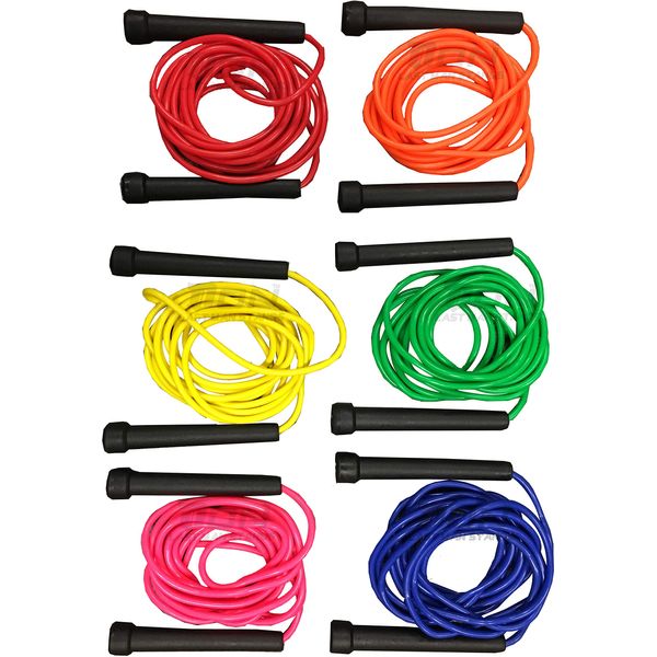 DON Skipping Rope Jumping Fitness Boxercise Plastic Handle Nylon Rope Gym Exercise 3m/10ft Pack of 6