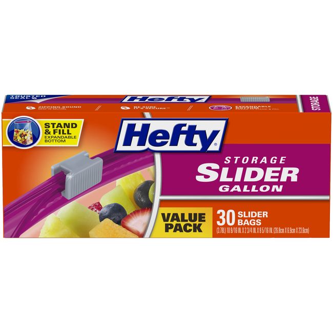 Hefty Slider Storage Bags, Gallon Size, 30 count