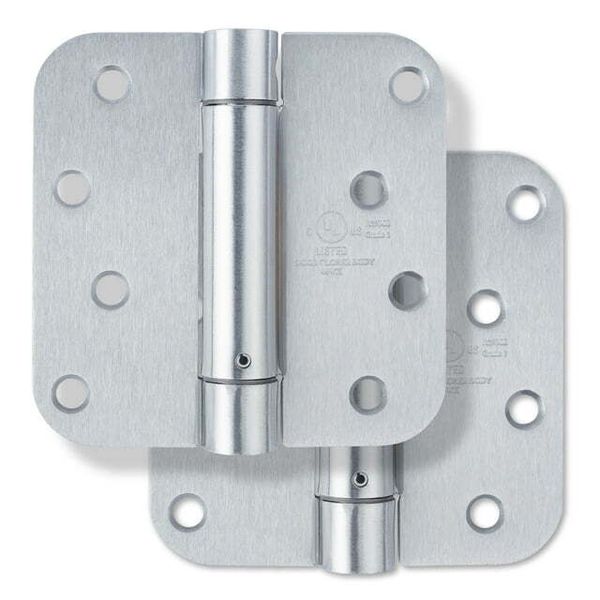 Miseno Mdh4092 4 X 4 Spring Hinge 5/8" Radius Corner Door Hinge Satin Chrome