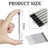 OFFCUP Gel Pen Refills, 20pcs Replaceable Metal Ballpoint Pens, Medium Point, Black