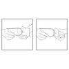 The Original MantleClip® Stocking Holder with Chalkboard Icons 2-Pack (Silver)