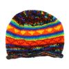 LOUDelephant Hand Knitted Wool Beanie Hat - SD Black Rainbow Orange