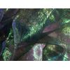 Mc-Stoff Multicolor Effekt Organza schwarz grün Glitzer Optik Meterware Twotone