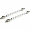 Adjustable Silver Front Bumper Lip Splitter Strut Rod Tie Support Bars Spoiler