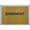 Basement Sign - Gold(Aluminium, Gold/Black,Size 6X9) ....--REF24-1027