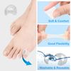 Gel Toe Separators, Pinky Toe Protector Spreader Small Silicone Toe Spacers, Cushions for Curled Overlapping Separate Toe Correct(Translucency Colour)