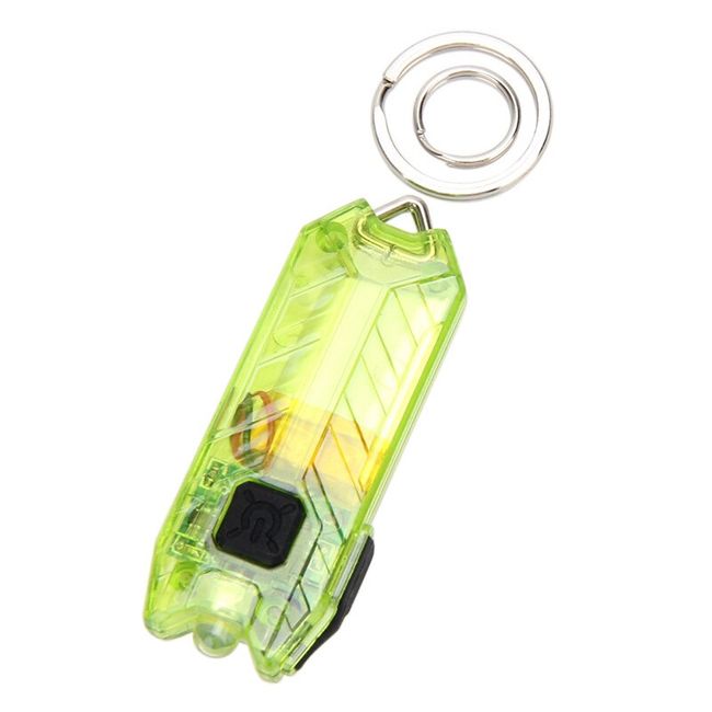Mini LED Keychain Flashlight Electric Torch Portable USB Rechargeable 45LM 2 Modes Tube Camping Night Reading Cycling Light Lamp