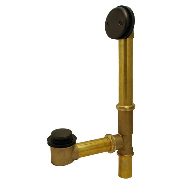 Bathtub Drain, Tub Drain Kit, Waste and Overflow, Tip Toe Type, Oil Rubbed Bronze Finish - PlumbUSA