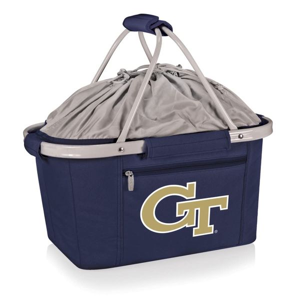 PICNIC TIME NCAA Auburn Tigers Metro Shopping Basket - Insulated Picnic Basket - Collapsible Market Basket - Utility Tote Cooler Bag