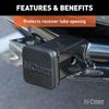 CURT 22272 Rubber Trailer Hitch Cover, Fits 2" Receivers