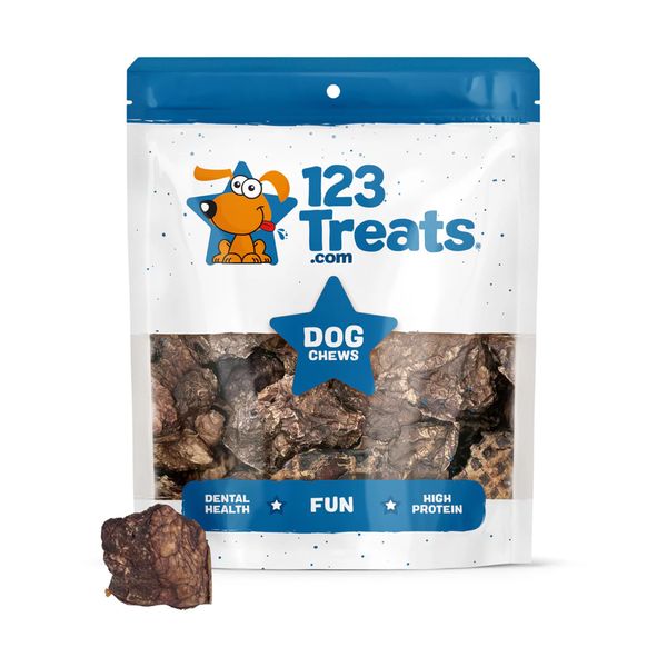 123 Treats Beef Lung Dog Treats - (11 Oz) Natural Beef Lung Sticks for Dogs, Chemical-Free Dog Jerky Chews, Long-Lasting Beef Lung Dog Chews | Provides Satisfactory Chewing & Dental Health