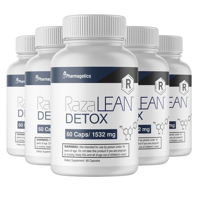 5 Bottles RazaLean Detox Pills 60 Capsules x 5