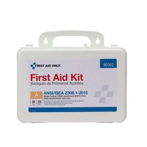 First Aid Only 90562 ANSI A 25-Person Emergency First Aid Kit for Office, Home, and Construction, 89 Pieces