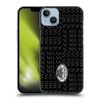 Head Case Designs Officially Licensed AC Milan Black And Grey Crest Patterns Hard Back Case Compatible With Apple iPhone 14 Plus