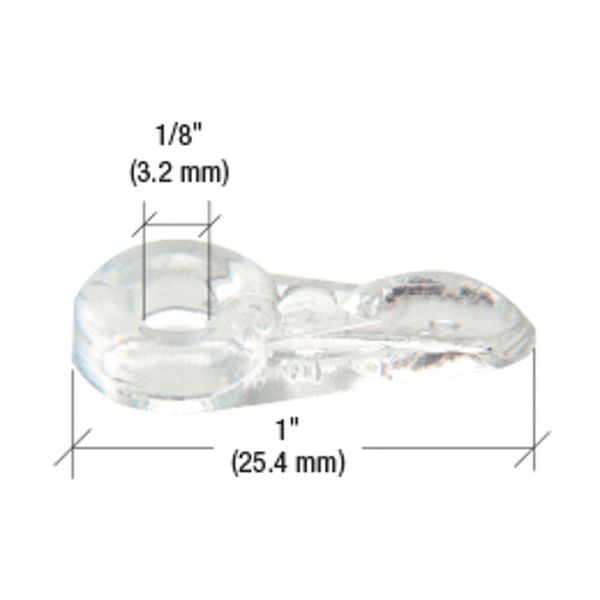 CRL Clear Flush Panel Clips WSC370 Screen Glass or Wood
