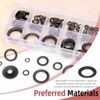 Hilitchi 160Pcs Black Double Side Lock Washer Assortment Kit Conical Spring Washers Double Side Tooth