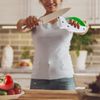 Outdoor Portable Knife Sharpener for Garden Tools & Kitchen Knives (White)